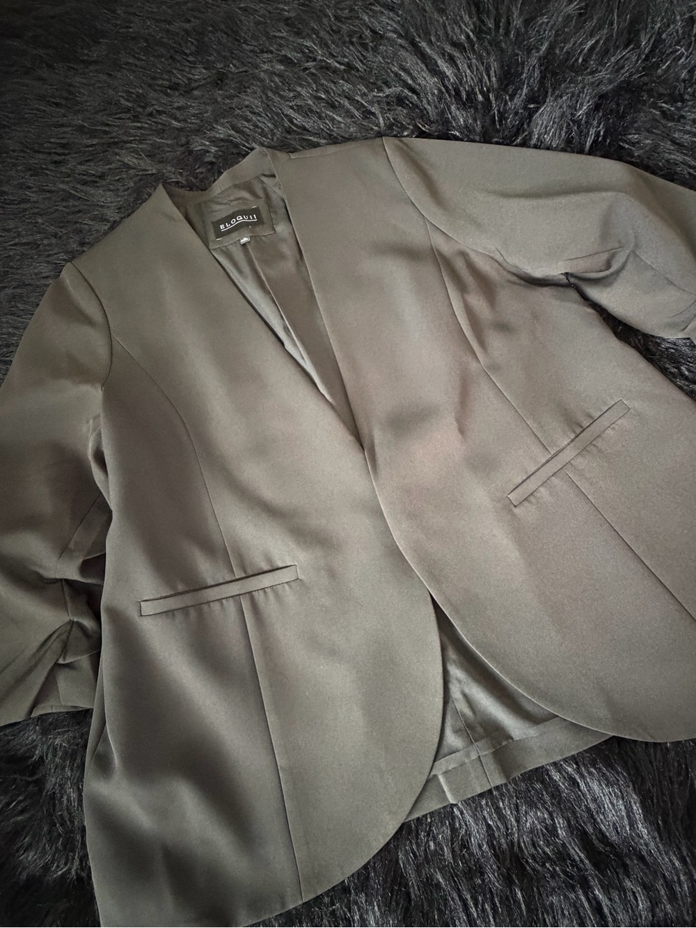 Eloquii Black Open-Front Blazer